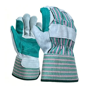 Cowhide Welding Gloves Reinforced Palm Heat Resistant Anti Spark Gloves for Welding Auto Repair BBQ Farm Industrial Working Use