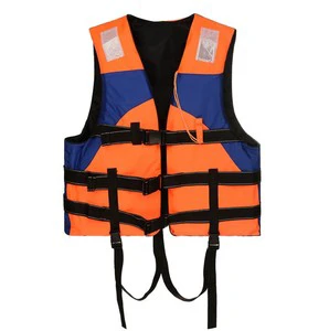 Hot Sale Professional Waterproof Adjustable Belt Vest Life Jacket Whistle Oxford Fabric Reflective CE Certified Pearl Cotton