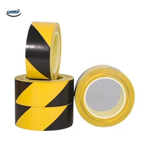 Customized Black Yellow Warning Barrier Tape Pvc Floor Adhesive Underground Ldpe Waterproof Warning Tape