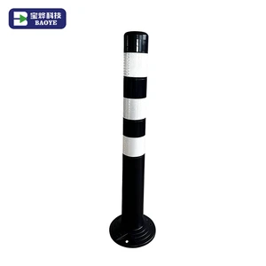 Baoye Elastic Rubber & Plastic Lane Delineator Post 75cm High-Intensity Prismatic Visibility Traffic Warning Bollard WP-1-06