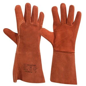Industrial gloves with heat resistant electric welding melting gloves in cowhide leather
