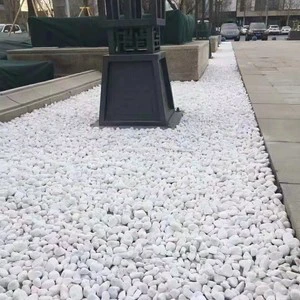 Premium ISO9001 Approved Tested Smooth Surface Weather Resistant For Professional Landscaping Garden White Crushed Stones Gravel