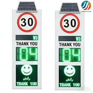 CE Certified 2 or 3 Digital Radar Speed Display Sign for Road Speed Management with Smile Face and Speed Limit Number