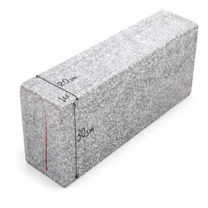 Exterior Granite Kerb Stone 200x300x1000 Grey Pink Natural Road Edge Block Polished Sawn Finish High Abrasion Resistance