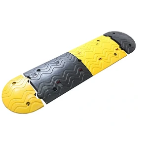 Heavy Duty Durable Rubber Speed Bumps/Road Humps-Yellow and Black Permanent & Temporary Use Wesure Safety S1227