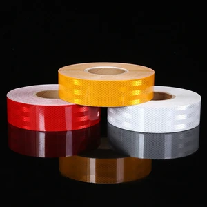 High Brightness DOT-C2 Reflective Safety Tape Red and White Conspicuity Warning Sticker for Commercial Vehicles Trailer Truck