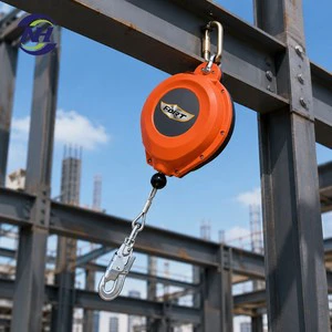 Vertical retractable lifeline for fall protection with 10m galvanized cable safety harness for construction work
