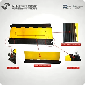Professional Portable Cable and Plastic Speed Bumps Rubber Ramp Manufacturer with CE Certificate