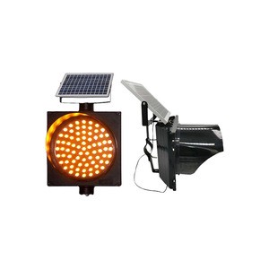 300mm Red Yellow Warning Flashing Road Safety Traffic Light Solar Led Traffic Light 300mm Blue LED Solar Traffic Warning Light