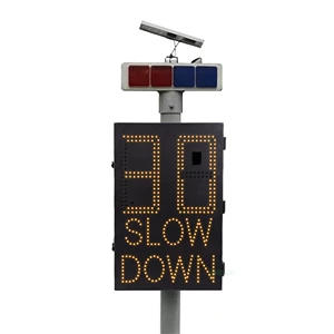 Customizable IP54 Waterproof Rating High Visibility Solar Powered LED Speed Measurement Display radar Traffic Signs