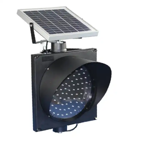 300mm Yellow Flashing Solar Powered LED Warning Solar Traffic Light