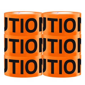 Heavy Duty Warning Tape PE Non Adhesive Caution Roll Cutting for Industrial Safety Road Construction Hazard Barricade Marking