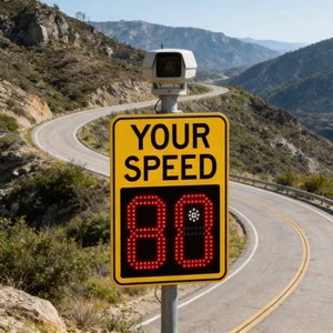 Outdoor Radar Speed Detection Sign Real-time Speed Display for Highway & Residential Area