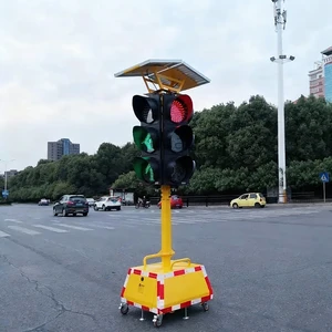 Manufacturer Spot 200mm 300mm Emergency Street Wireless Road Construction Temporary Mobile Portable Solar LED Traffic Light