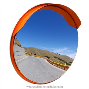 Multi Size Circle PC Convex Mirror Orange High Quality Outdoor Indoor Traffic Road Convex Mirror