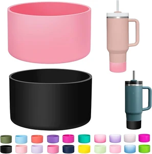 40oz 30oz Tumbler Protective Silicone Bumper Sleeve Silicone Boot Sleeve For Stanley Anti-Slip Bottom Sleeve Cover Accessories