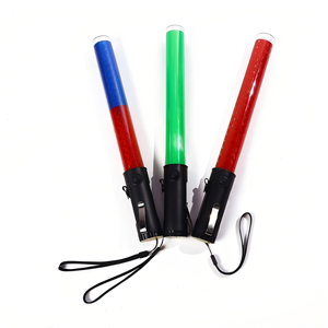 H&H Manufacturer Direct Sales Rechargeable LED Traffic Baton Flashing Lights Whistle Sound Magnetic Mount Reflective Window