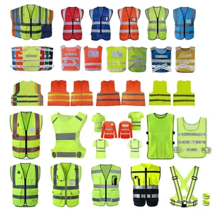 High Visibility ANSI Class 2 Reflective Safety Vest Jacket for Motorcycle Outdoor Use Customized Logo Free Size