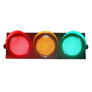 High Brightness 300mm Solar Powered PC Material Waterproof IP53 Red Yellow and Green LED Traffic Signal Light