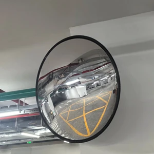 24-Inch/60cm Convex Security Mirror Flat PC Traffic Convex Mirror for Indoor Roadway Use