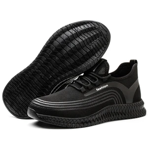 Industrial Site Labor Insurance Shoes Anti-shock Anti-stab Shoes Flying Woven Non-slip Safety Wear-resistant Work Shoes