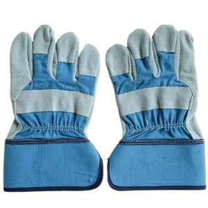 Men's Comfortable Cow Split Leather & TPE Welding Gloves with Convenient Cuff Design Labor Protection Gloves