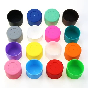 Cheap Wholesale Solid Color Protective Boot Anti-slip Bottom Sleeve Cover Silicone Bottle Sleeve for Cup Accessories