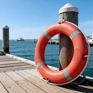 Marine Safety Solas Approved Lifebuoy 2.5kg/4.3kg Orange Life Ring with Reflective Tape