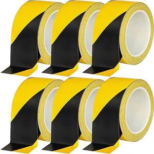 Safety Reflective PVC Warning Tape High Visibility Black&yellow Industrial Danger Warning Tape for Warehouse Floor Marking