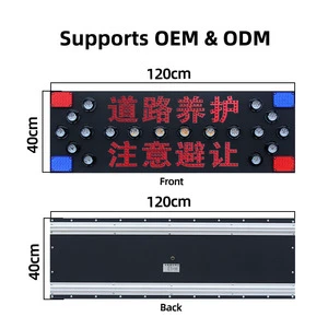 Vehicle Arrow Guide Sign for Road Construction Road Safety LED Flashing Wall Mount IP65 Protection Galvanized Iron Supports OEM