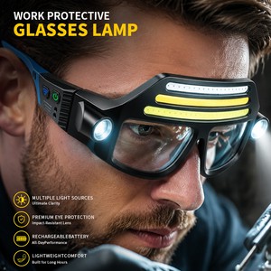 Rechargeable Headlamp Glasses Sensor Light For Workshop Repair Dual Light Source 800mAh Long Runtime Work Led Light