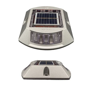 Solar Powered 6-LED IP68 Waterproof Multi-color 0.4W Solar Panel Flashing/Constant Light Aluminum Traffic Safety Driveway Marker