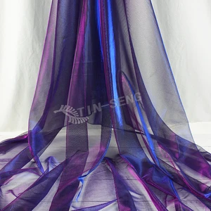 Two Tone Reflective Color Changing Moonlight Glitter Mesh Fabric for Women's Knitwear