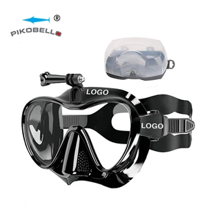 Professional Snorkel Face Mask Silicone Anti Fog Single Lens Swim Diving Equipment Full Seal Breathable Tempered Glass Mask