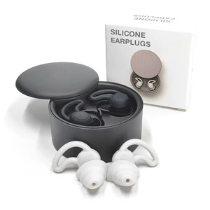 Reusable Noise Cancelling Hearing Protection Earplugs Silicone Ear Plugs for Sleeping Noise Cancelling Shark Tail CN;JIA ES3111