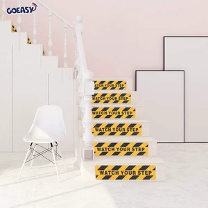 Outdoor Caution Safety Yellow Self Adhesive Warning Tape Black Waterproof Pvc Anti slip Tape