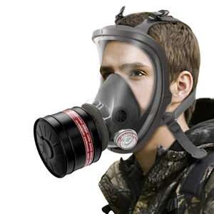 Survival Full Face Gas Mask Nuclear and Chemical Resistant With Activated Carbon Filter Made Of Durable Silicone