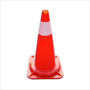 500mm Certified PVC Traffic Safety Cone Reflective Road Warning Cone for Traffic Control Projects