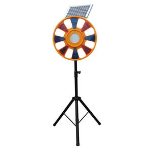 Solar LED Revolving Warning Traffic Light with Tripod for Road Construction Supports OEM & ODM