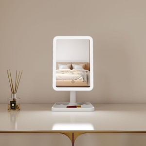 Smart Adjustable Make Up Supplier Portable Cosmetic Rechargeable Table Vanity Led Up Professional Makeup Mirror With Lights