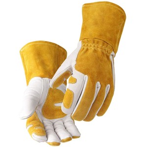 Custom Leather Heat-Protection Cement Power Plant Heat Fire Resistant Welding Gloves Fire Blanket Welding Gloves