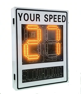 APP Setting Two Digits Flashing radar Speed Traffic Sign Traffic Information Signs Board Detector for Roadway Safety Slow Down