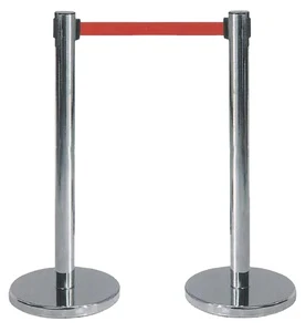 Stainless Queue Pole Road Safety Crowd Control Barrier Safety Isolation Belt