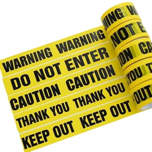 Custom Printed Rubber Adhesive Waterproof PE Warning Tape for Traffic Barricade Crime Scene Safety Dangerous Alert