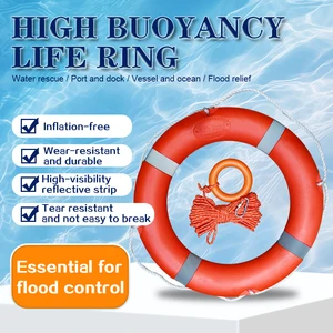 Factory Supply Marine Life Buoy Rescue Fishing Boating Polyethylene 680mm/720mm Diameter High-Density Foam Filled Nylon