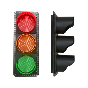 400mm Full Screen Traffic Light IP65 PC Plastic Housing Road Safety Traffic Signal