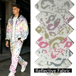New Product Ideas Fashionable Fabric Leopard Fabric Night Vision Silver Reflective Fabrics for Clothing