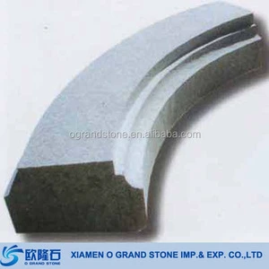 Bushhammered Garden Grey Curved Granite Kerbstone