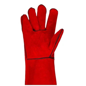 Hot Sell Safety Heat Insulating Cow Leather Prevent Sparks From Splashing Anti Puncture Welding Working Gloves