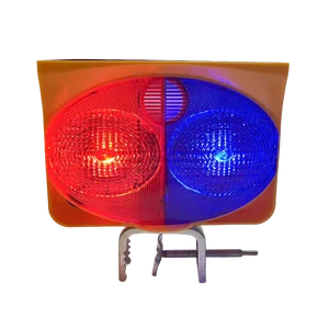 Solar Double-sided Strobe LED Traffic Warning Light with ABS Material Reflective for Urban Roads & Construction Zones